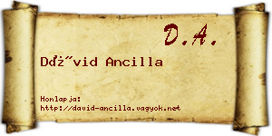 Dávid Ancilla névjegykártya
